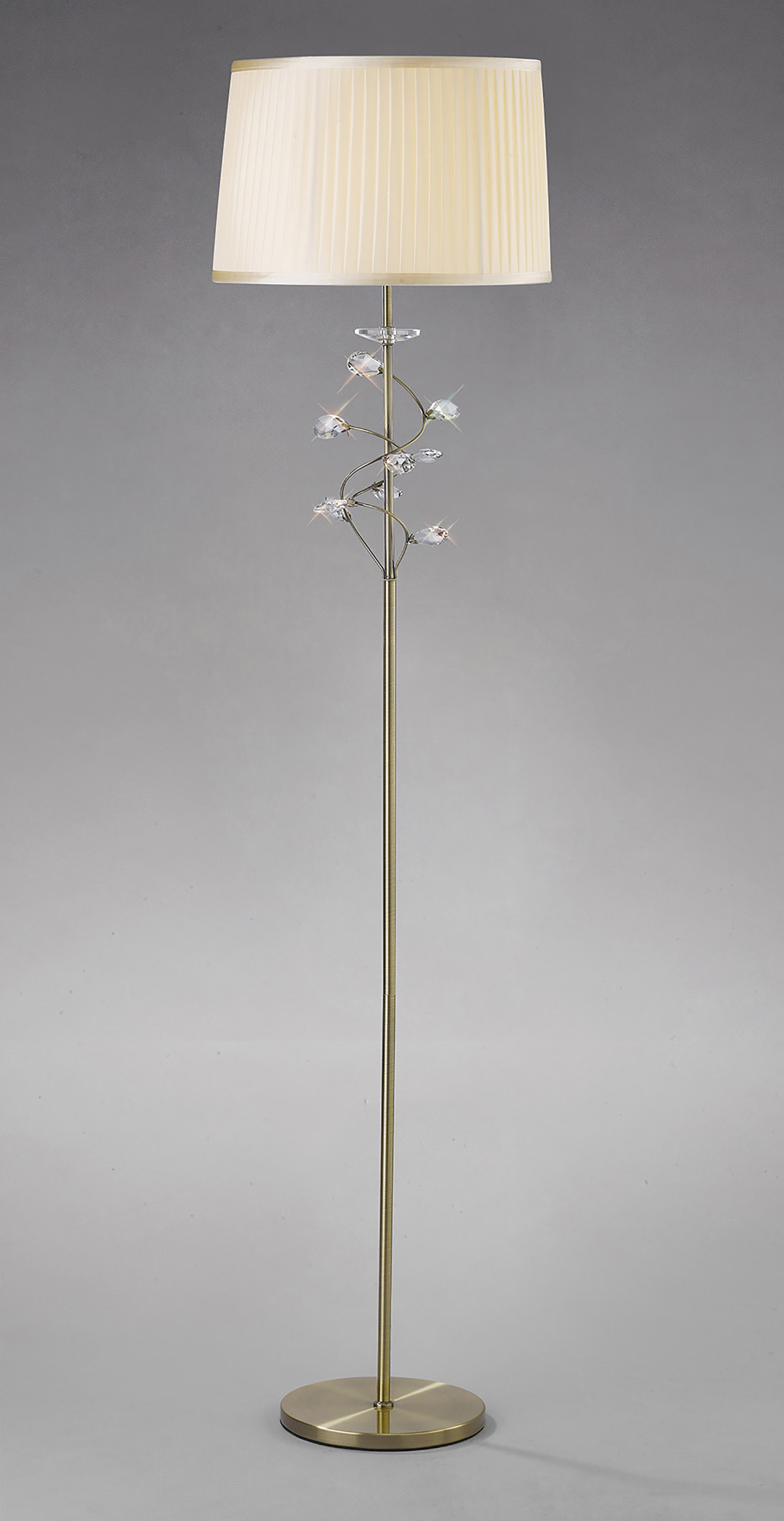 IL31224  Willow Crystal 164cm Floor Lamp 1 Light